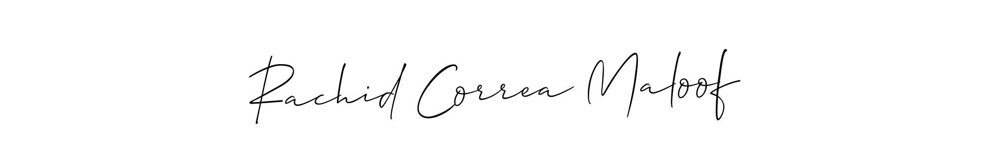 Rachid Correa Maloof stylish signature style. Best Handwritten Sign (Allison_Script) for my name. Handwritten Signature Collection Ideas for my name Rachid Correa Maloof. Rachid Correa Maloof signature style 2 images and pictures png