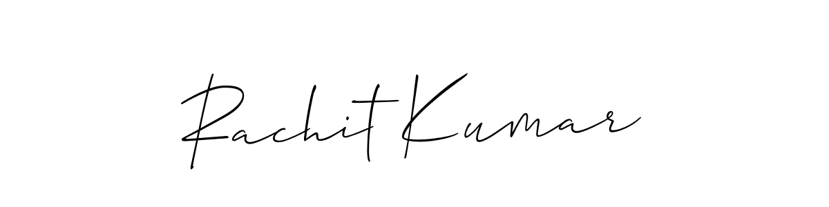 Create a beautiful signature design for name Rachit Kumar. With this signature (Allison_Script) fonts, you can make a handwritten signature for free. Rachit Kumar signature style 2 images and pictures png