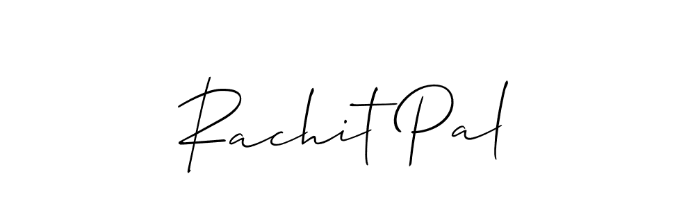 Use a signature maker to create a handwritten signature online. With this signature software, you can design (Allison_Script) your own signature for name Rachit Pal. Rachit Pal signature style 2 images and pictures png