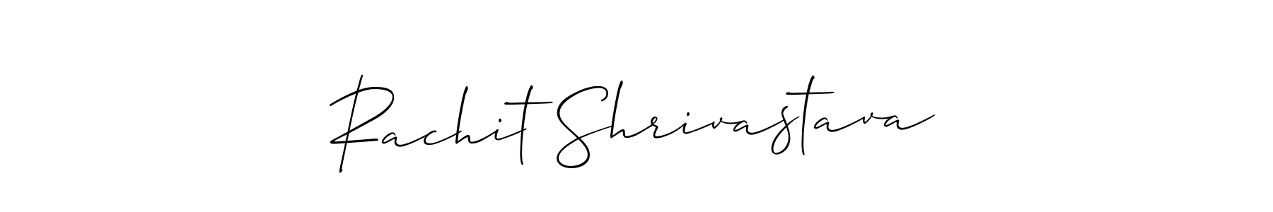 The best way (Allison_Script) to make a short signature is to pick only two or three words in your name. The name Rachit Shrivastava include a total of six letters. For converting this name. Rachit Shrivastava signature style 2 images and pictures png