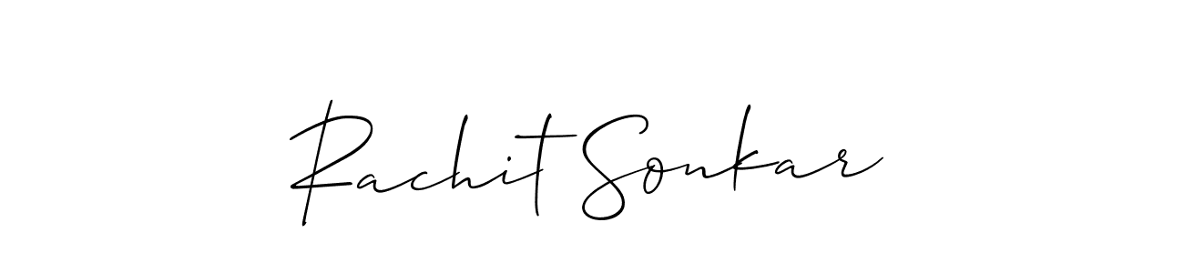 Design your own signature with our free online signature maker. With this signature software, you can create a handwritten (Allison_Script) signature for name Rachit Sonkar. Rachit Sonkar signature style 2 images and pictures png