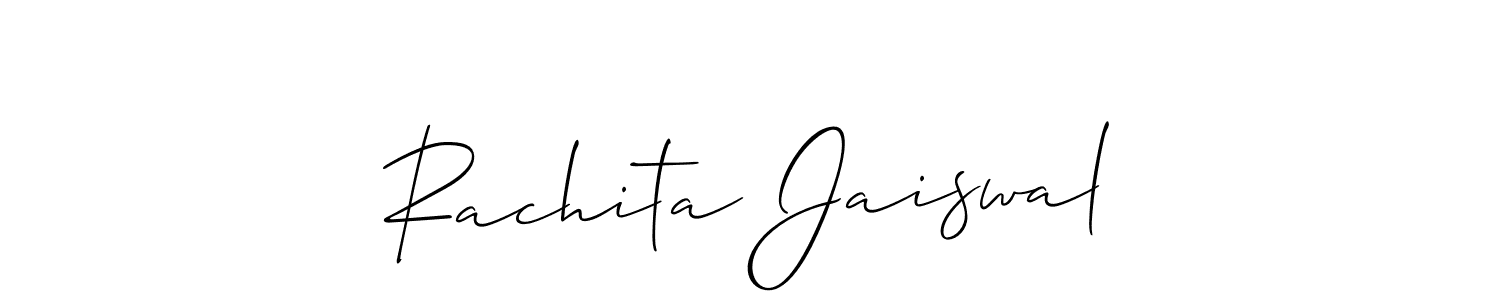 Best and Professional Signature Style for Rachita Jaiswal. Allison_Script Best Signature Style Collection. Rachita Jaiswal signature style 2 images and pictures png