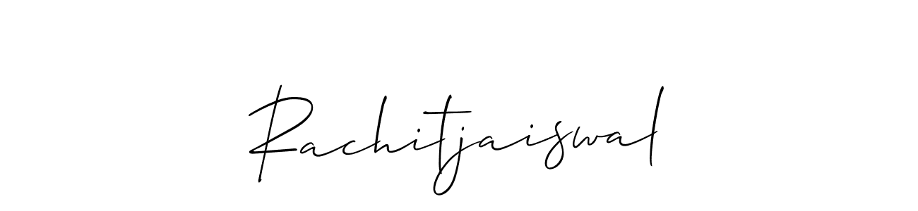 This is the best signature style for the Rachitjaiswal name. Also you like these signature font (Allison_Script). Mix name signature. Rachitjaiswal signature style 2 images and pictures png