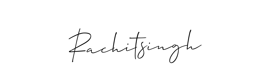 Make a beautiful signature design for name Rachitsingh. With this signature (Allison_Script) style, you can create a handwritten signature for free. Rachitsingh signature style 2 images and pictures png