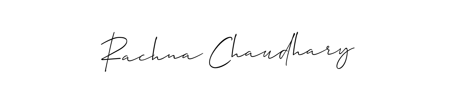 Create a beautiful signature design for name Rachna Chaudhary. With this signature (Allison_Script) fonts, you can make a handwritten signature for free. Rachna Chaudhary signature style 2 images and pictures png