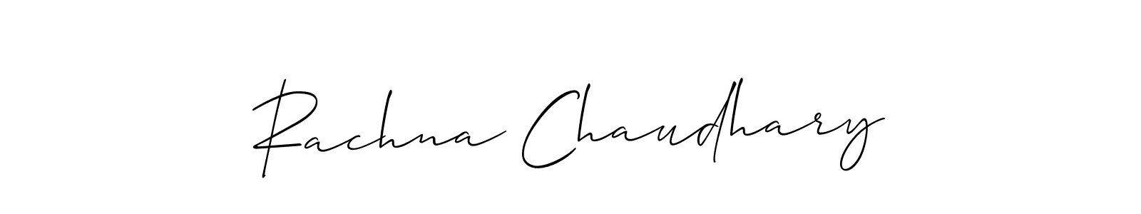 Use a signature maker to create a handwritten signature online. With this signature software, you can design (Allison_Script) your own signature for name Rachna Chaudhary. Rachna Chaudhary signature style 2 images and pictures png
