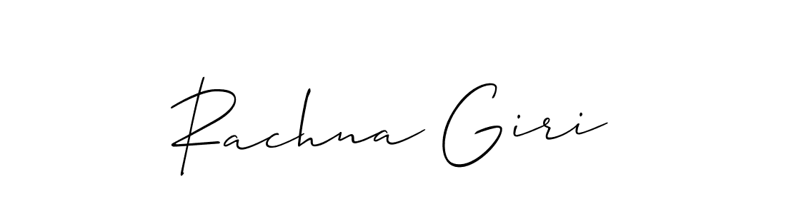 Create a beautiful signature design for name Rachna Giri. With this signature (Allison_Script) fonts, you can make a handwritten signature for free. Rachna Giri signature style 2 images and pictures png