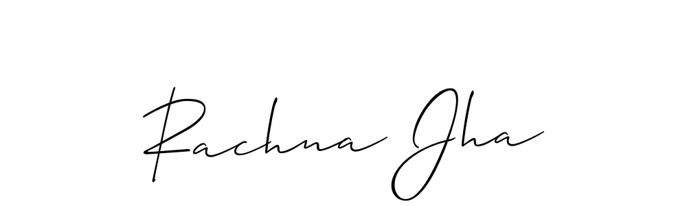 Create a beautiful signature design for name Rachna Jha. With this signature (Allison_Script) fonts, you can make a handwritten signature for free. Rachna Jha signature style 2 images and pictures png