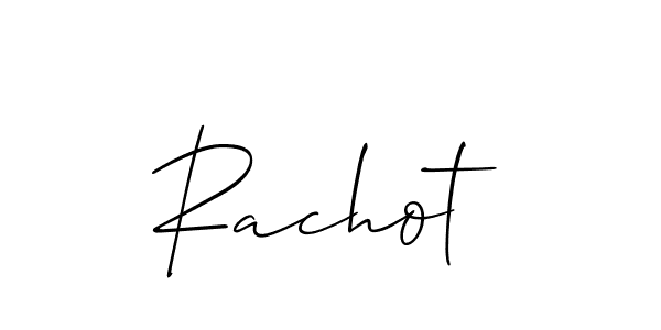 You can use this online signature creator to create a handwritten signature for the name Rachot. This is the best online autograph maker. Rachot signature style 2 images and pictures png