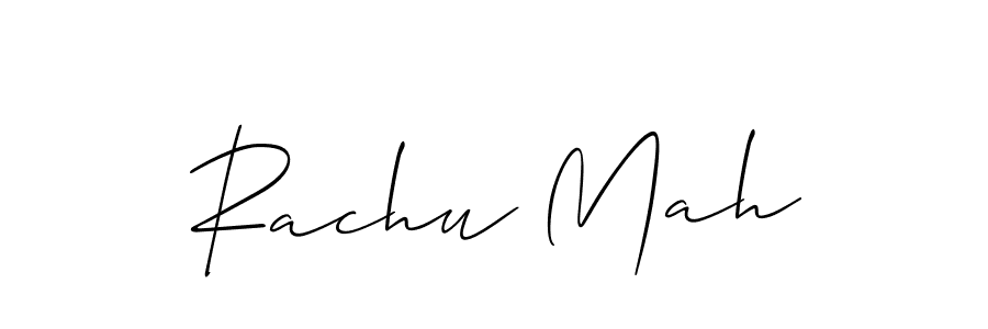 Also You can easily find your signature by using the search form. We will create Rachu Mah name handwritten signature images for you free of cost using Allison_Script sign style. Rachu Mah signature style 2 images and pictures png