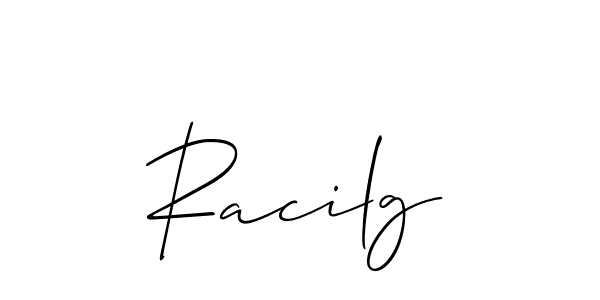 Also You can easily find your signature by using the search form. We will create Racilg name handwritten signature images for you free of cost using Allison_Script sign style. Racilg signature style 2 images and pictures png