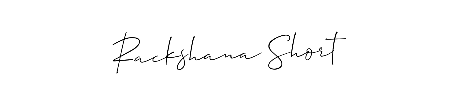 Once you've used our free online signature maker to create your best signature Allison_Script style, it's time to enjoy all of the benefits that Rackshana Short name signing documents. Rackshana Short signature style 2 images and pictures png
