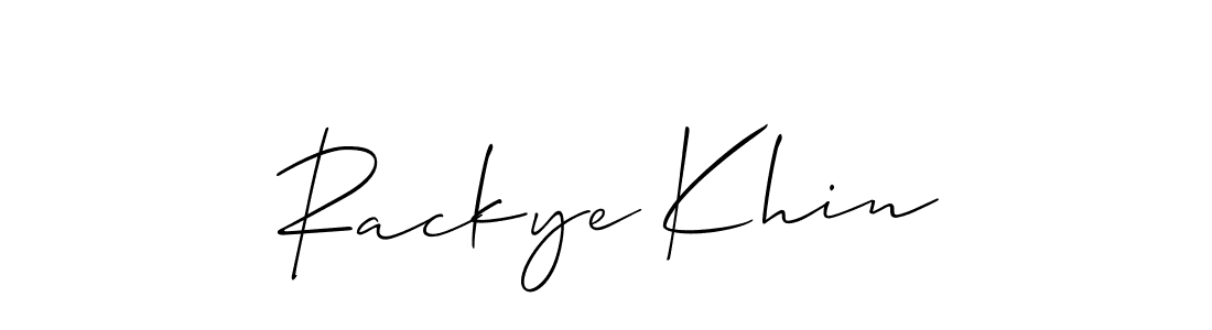 Make a beautiful signature design for name Rackye Khin. Use this online signature maker to create a handwritten signature for free. Rackye Khin signature style 2 images and pictures png