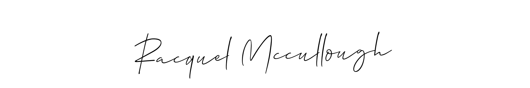 How to make Racquel Mccullough signature? Allison_Script is a professional autograph style. Create handwritten signature for Racquel Mccullough name. Racquel Mccullough signature style 2 images and pictures png