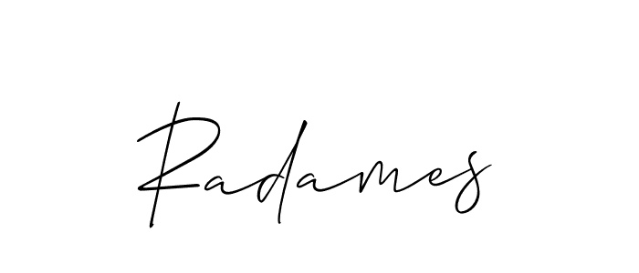 Use a signature maker to create a handwritten signature online. With this signature software, you can design (Allison_Script) your own signature for name Radames. Radames signature style 2 images and pictures png