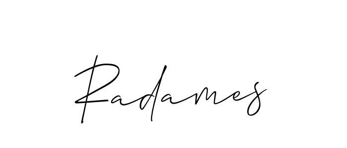 Also we have Radames name is the best signature style. Create professional handwritten signature collection using Allison_Script autograph style. Radames signature style 2 images and pictures png