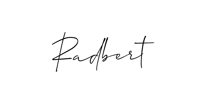 Radbert stylish signature style. Best Handwritten Sign (Allison_Script) for my name. Handwritten Signature Collection Ideas for my name Radbert. Radbert signature style 2 images and pictures png