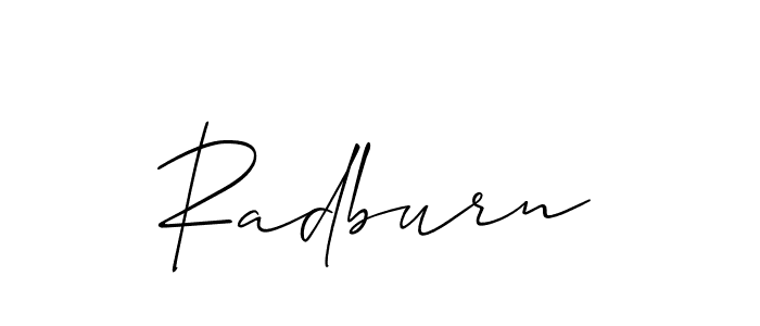 The best way (Allison_Script) to make a short signature is to pick only two or three words in your name. The name Radburn include a total of six letters. For converting this name. Radburn signature style 2 images and pictures png