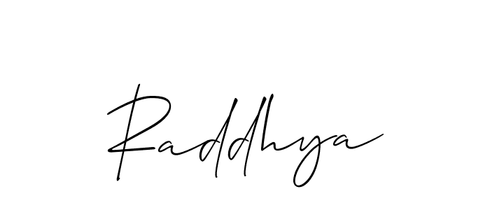 Raddhya stylish signature style. Best Handwritten Sign (Allison_Script) for my name. Handwritten Signature Collection Ideas for my name Raddhya. Raddhya signature style 2 images and pictures png