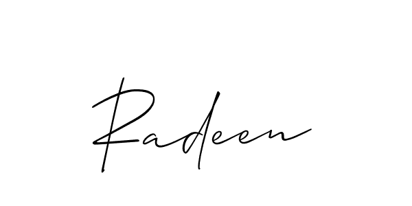 How to Draw Radeen signature style? Allison_Script is a latest design signature styles for name Radeen. Radeen signature style 2 images and pictures png