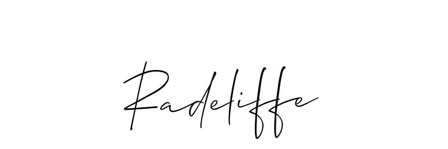 Also we have Radeliffe name is the best signature style. Create professional handwritten signature collection using Allison_Script autograph style. Radeliffe signature style 2 images and pictures png