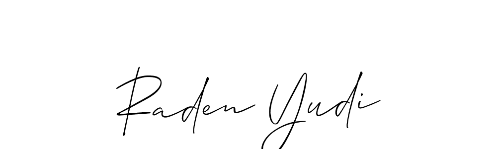 Similarly Allison_Script is the best handwritten signature design. Signature creator online .You can use it as an online autograph creator for name Raden Yudi. Raden Yudi signature style 2 images and pictures png