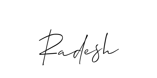 Radesh stylish signature style. Best Handwritten Sign (Allison_Script) for my name. Handwritten Signature Collection Ideas for my name Radesh. Radesh signature style 2 images and pictures png