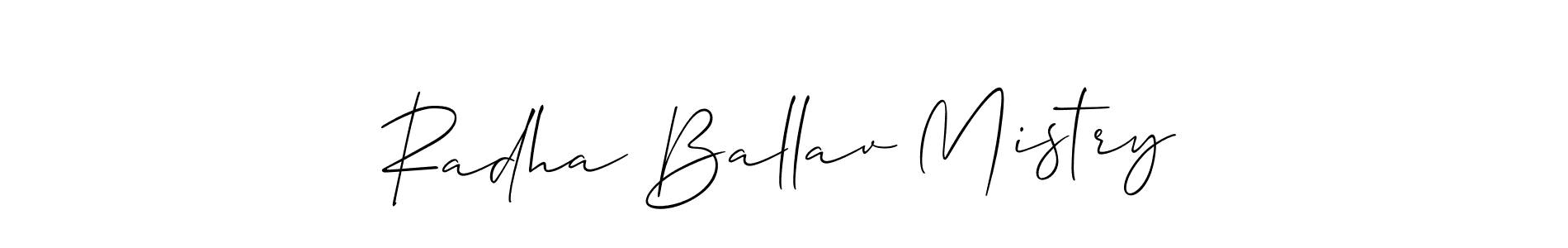 Design your own signature with our free online signature maker. With this signature software, you can create a handwritten (Allison_Script) signature for name Radha Ballav Mistry. Radha Ballav Mistry signature style 2 images and pictures png