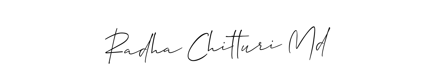 Radha Chitturi Md stylish signature style. Best Handwritten Sign (Allison_Script) for my name. Handwritten Signature Collection Ideas for my name Radha Chitturi Md. Radha Chitturi Md signature style 2 images and pictures png