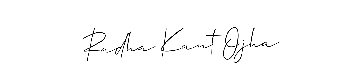 Make a short Radha Kant Ojha signature style. Manage your documents anywhere anytime using Allison_Script. Create and add eSignatures, submit forms, share and send files easily. Radha Kant Ojha signature style 2 images and pictures png