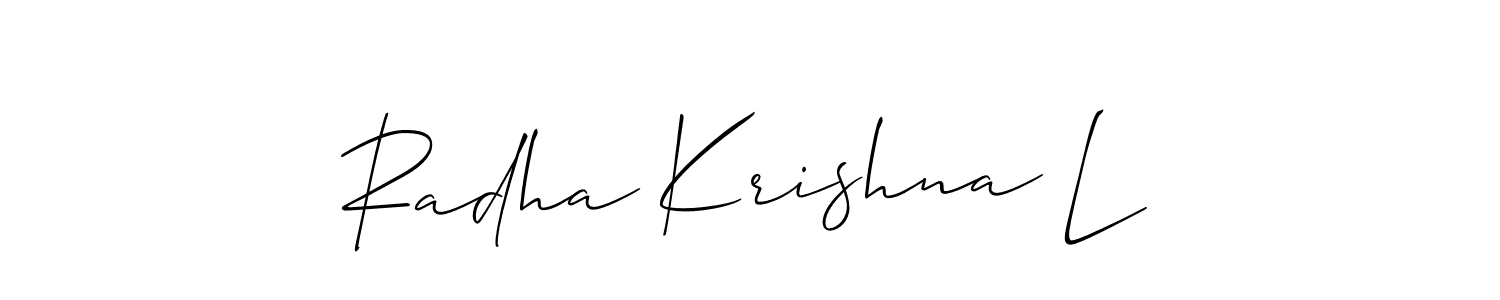 Best and Professional Signature Style for Radha Krishna L. Allison_Script Best Signature Style Collection. Radha Krishna L signature style 2 images and pictures png