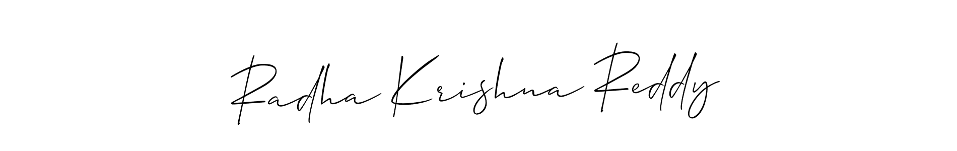 Also You can easily find your signature by using the search form. We will create Radha Krishna Reddy name handwritten signature images for you free of cost using Allison_Script sign style. Radha Krishna Reddy signature style 2 images and pictures png