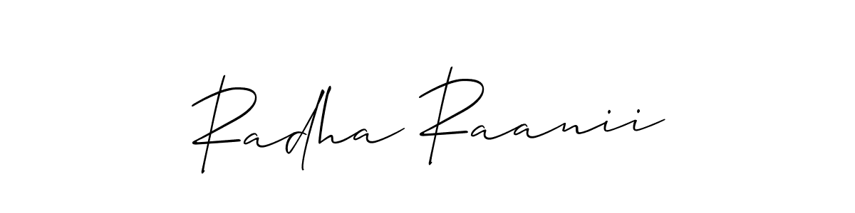 Once you've used our free online signature maker to create your best signature Allison_Script style, it's time to enjoy all of the benefits that Radha Raanii name signing documents. Radha Raanii signature style 2 images and pictures png