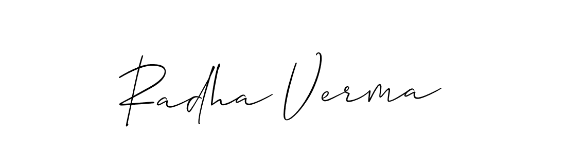 Make a beautiful signature design for name Radha Verma. Use this online signature maker to create a handwritten signature for free. Radha Verma signature style 2 images and pictures png