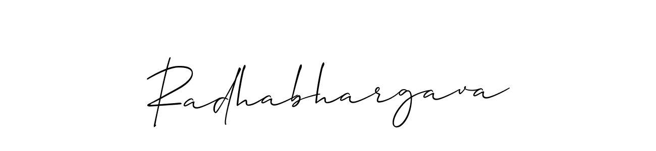 This is the best signature style for the Radhabhargava name. Also you like these signature font (Allison_Script). Mix name signature. Radhabhargava signature style 2 images and pictures png