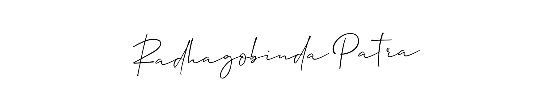 How to Draw Radhagobinda Patra signature style? Allison_Script is a latest design signature styles for name Radhagobinda Patra. Radhagobinda Patra signature style 2 images and pictures png