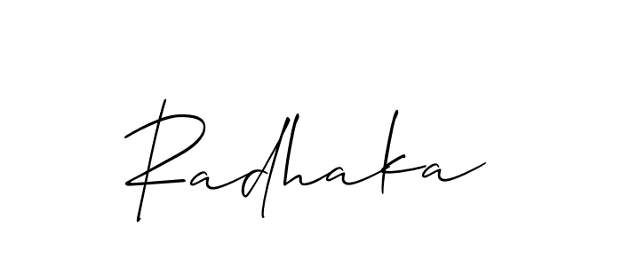 You can use this online signature creator to create a handwritten signature for the name Radhaka. This is the best online autograph maker. Radhaka signature style 2 images and pictures png