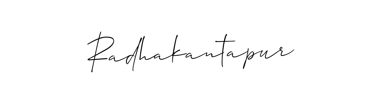 Use a signature maker to create a handwritten signature online. With this signature software, you can design (Allison_Script) your own signature for name Radhakantapur. Radhakantapur signature style 2 images and pictures png