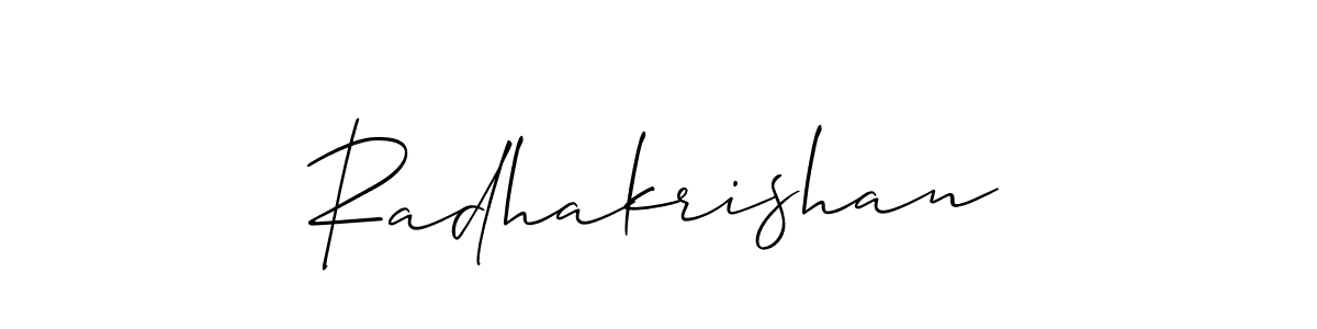 if you are searching for the best signature style for your name Radhakrishan. so please give up your signature search. here we have designed multiple signature styles  using Allison_Script. Radhakrishan signature style 2 images and pictures png