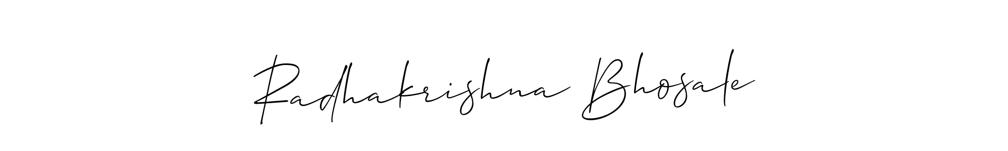 Use a signature maker to create a handwritten signature online. With this signature software, you can design (Allison_Script) your own signature for name Radhakrishna Bhosale. Radhakrishna Bhosale signature style 2 images and pictures png