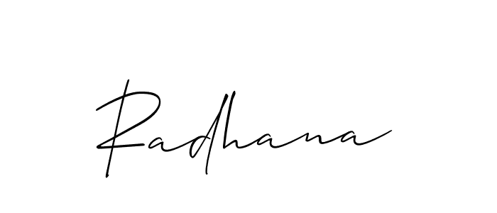 Make a beautiful signature design for name Radhana. Use this online signature maker to create a handwritten signature for free. Radhana signature style 2 images and pictures png