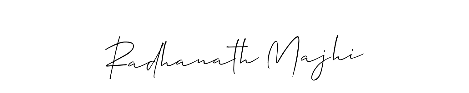 Make a beautiful signature design for name Radhanath Majhi. With this signature (Allison_Script) style, you can create a handwritten signature for free. Radhanath Majhi signature style 2 images and pictures png