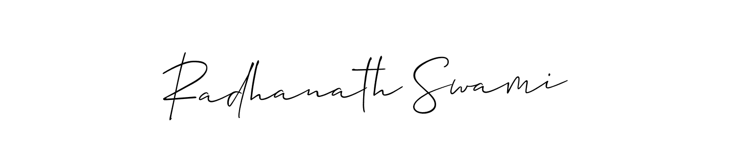 Also we have Radhanath Swami name is the best signature style. Create professional handwritten signature collection using Allison_Script autograph style. Radhanath Swami signature style 2 images and pictures png