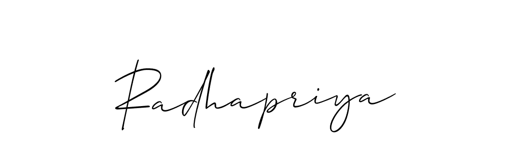 Make a beautiful signature design for name Radhapriya. Use this online signature maker to create a handwritten signature for free. Radhapriya signature style 2 images and pictures png