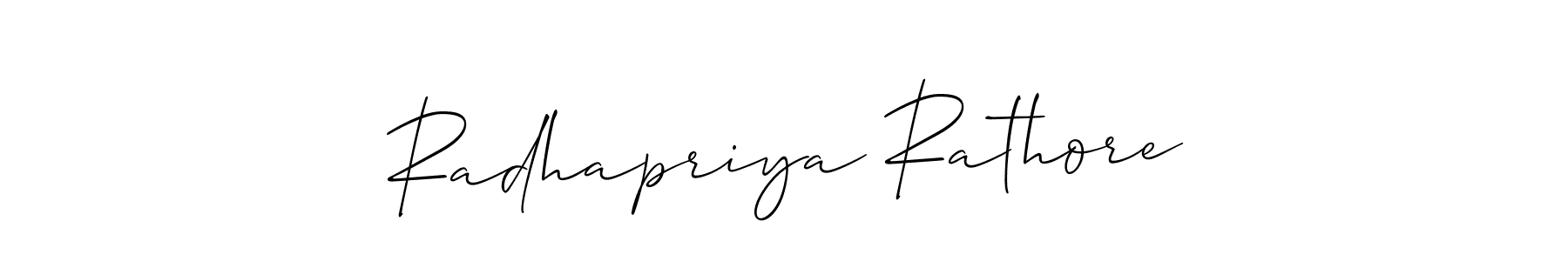 How to Draw Radhapriya Rathore signature style? Allison_Script is a latest design signature styles for name Radhapriya Rathore. Radhapriya Rathore signature style 2 images and pictures png