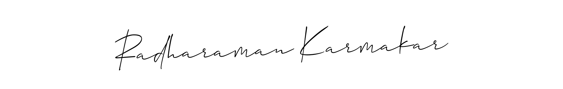 How to Draw Radharaman Karmakar signature style? Allison_Script is a latest design signature styles for name Radharaman Karmakar. Radharaman Karmakar signature style 2 images and pictures png