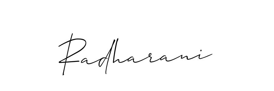 How to make Radharani name signature. Use Allison_Script style for creating short signs online. This is the latest handwritten sign. Radharani signature style 2 images and pictures png