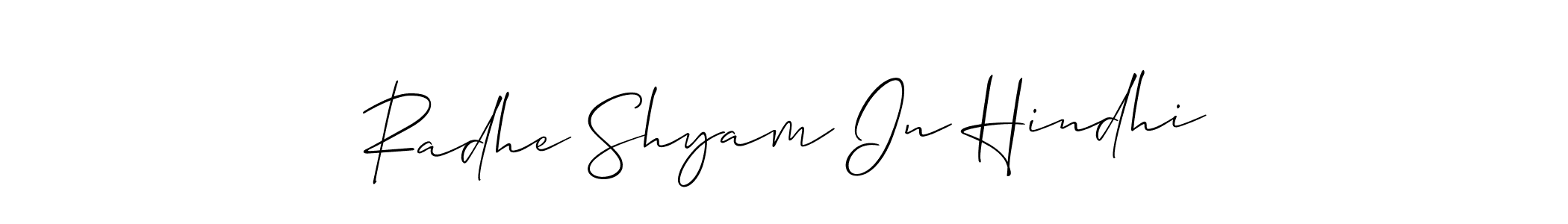 Use a signature maker to create a handwritten signature online. With this signature software, you can design (Allison_Script) your own signature for name Radhe Shyam In Hindhi. Radhe Shyam In Hindhi signature style 2 images and pictures png