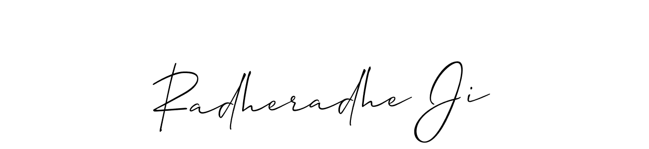 How to make Radheradhe Ji signature? Allison_Script is a professional autograph style. Create handwritten signature for Radheradhe Ji name. Radheradhe Ji signature style 2 images and pictures png