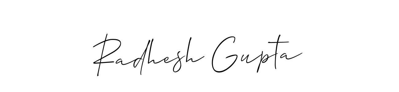Radhesh Gupta stylish signature style. Best Handwritten Sign (Allison_Script) for my name. Handwritten Signature Collection Ideas for my name Radhesh Gupta. Radhesh Gupta signature style 2 images and pictures png